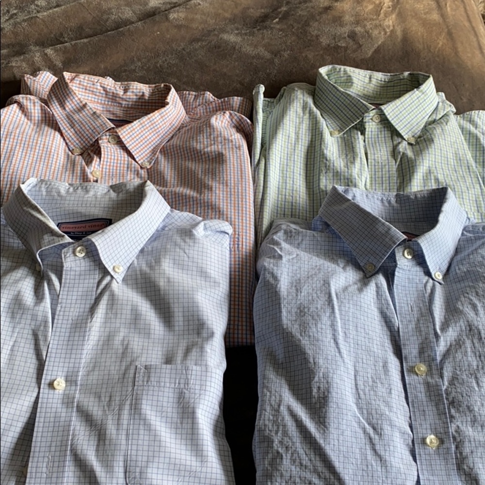 Vineyard vine dress shirts all 4